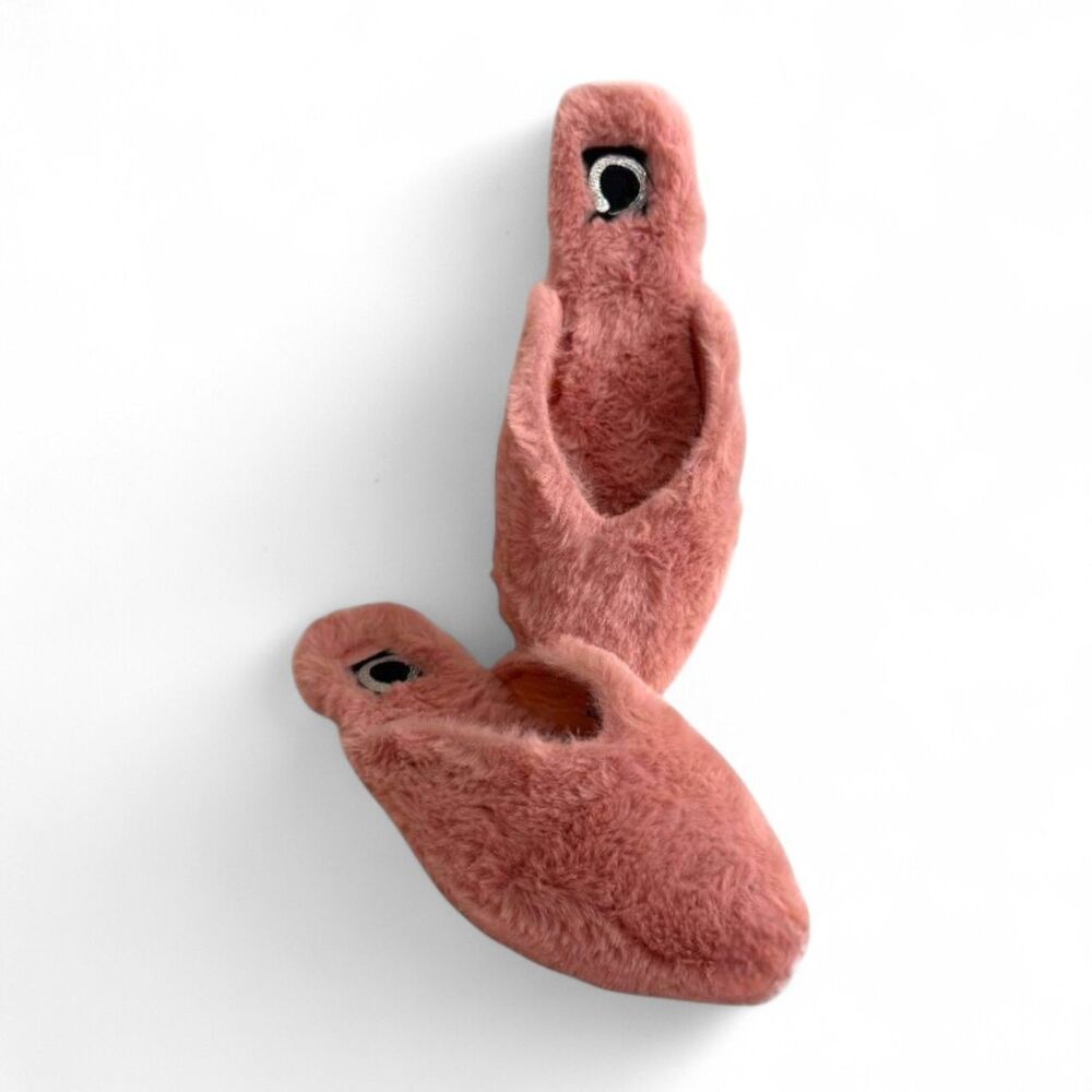 JOURNEE Collection Sundown Mauve Pink Plush Fur Slipper, NEW! Size 9